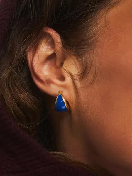 BERRIES náušnice dámske pozlátené strieborné Viva Blueberry Earrings