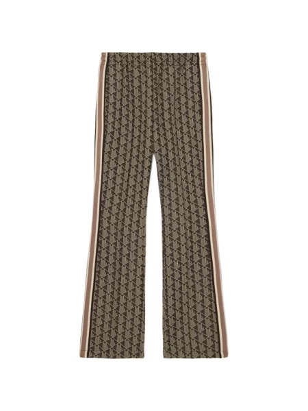 Pantaloni Lacoste cu dungi alergare maro