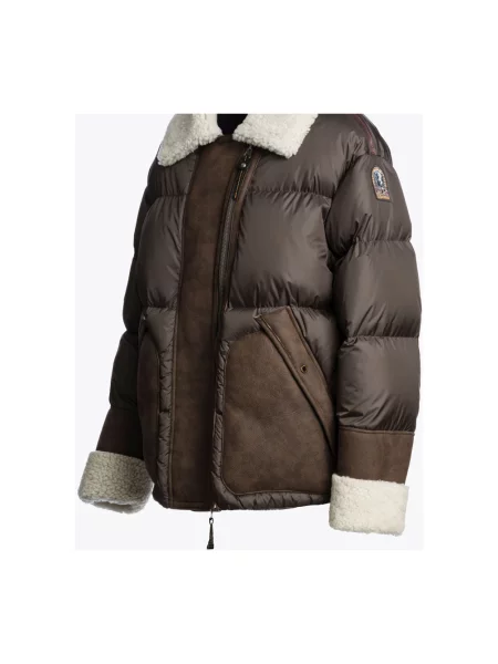 Kurtka skórzana Parajumpers brązowa