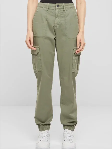 Pantaloni Urban Classics din țesătură twill gri
