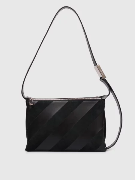 Шкіряна сумка Off-white чорна