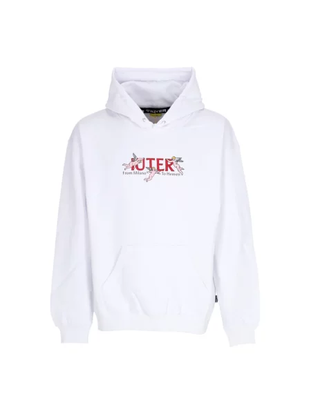 Bluza z kapturem Iuter z kapturem z nadrukiem biała