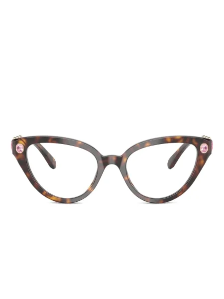 Ochelari de soare ochi de pisică Swarovski Eyewear de cristal maro