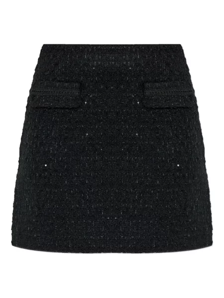 Fusta mini Gestuz din tweed negru