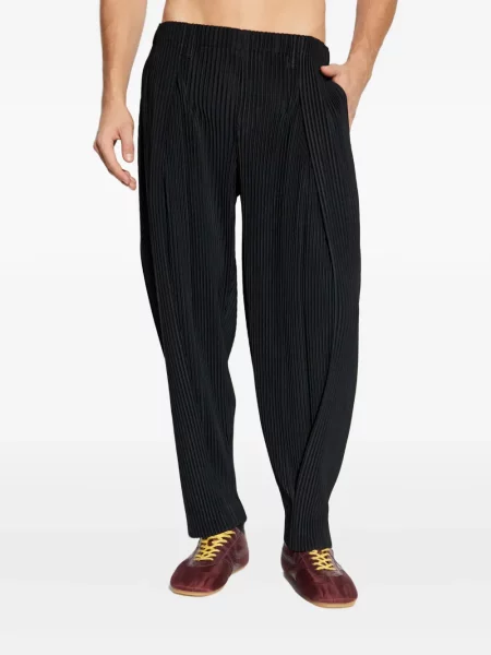 Plisované kalhoty Homme Plissé Issey Miyake černé