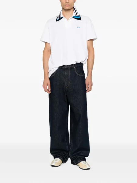 Gulerat tricou polo Loewe cu dungi alb