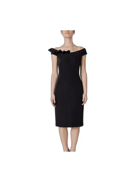 Osłona sukienka midi Sandro Ferrone do kolan czarna