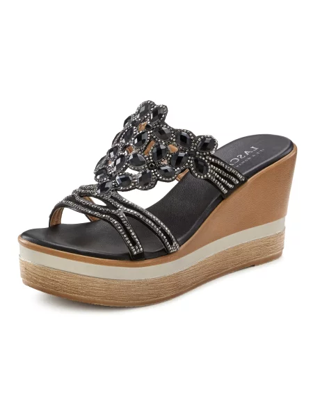 LASCANA Saboți bej negru