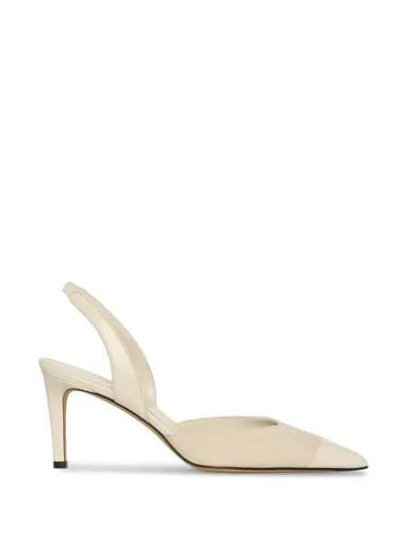 Pantofi cu toc Kiton din piele de căprioară slingback
