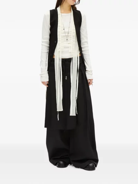 Pantaloni Ann Demeulemeester cu cordon negru