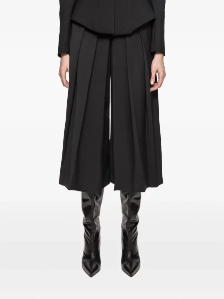 Pantaloni Nissa de lână negru
