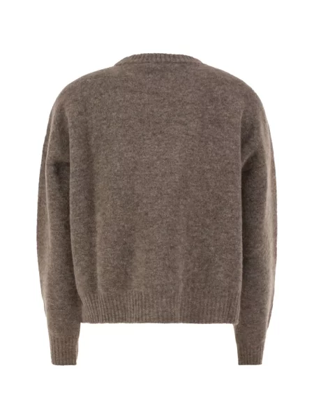 Pulover Weekend Max Mara cu decolteu rotund maro