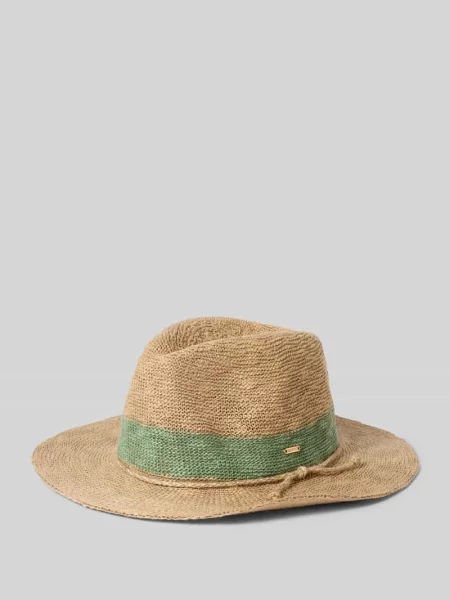 Kapelusz z opaską na kapelusz i detalem z logo model Ponui' Barts zielony