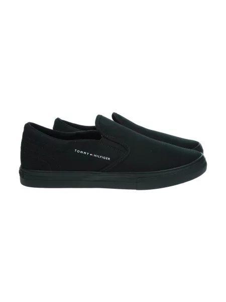 Pantofi Tommy Hilfiger slip-on negru