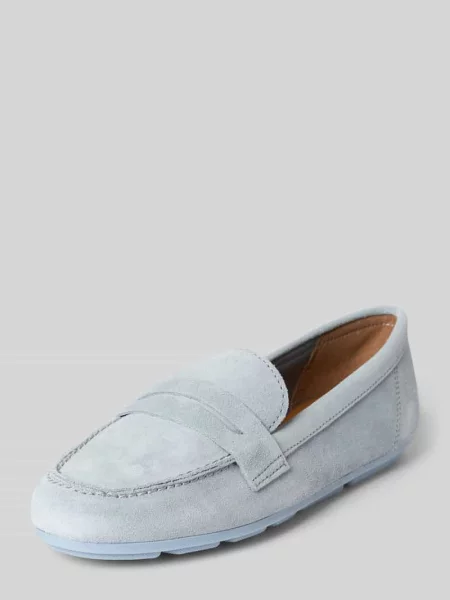 Loafersy z naturalnej skóry welurowej Tamaris