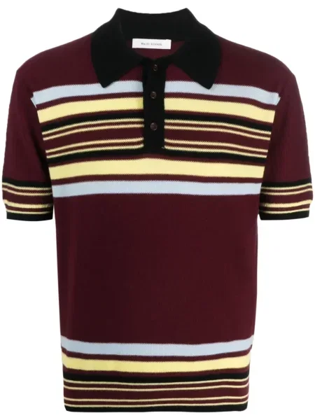 Tricou polo Wales Bonner de lână roșu
