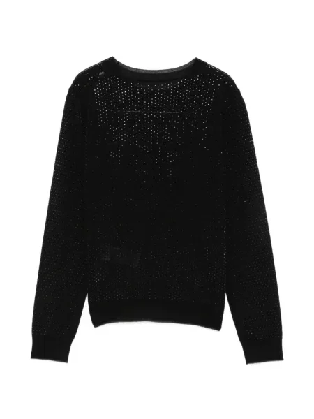Stras top P.a.r.o.s.h. tricotate negru