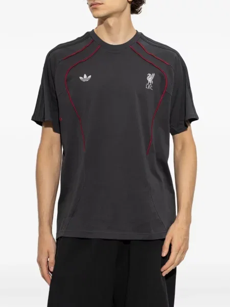 Lung tricou Adidas cu imagine plasă alb