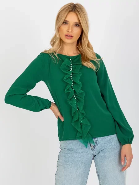 Bluza Fashionhunters zelena