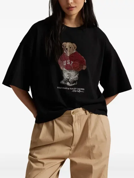 Chiloți Polo Ralph Lauren din țesătură twill cu autograf cu glugă albastru