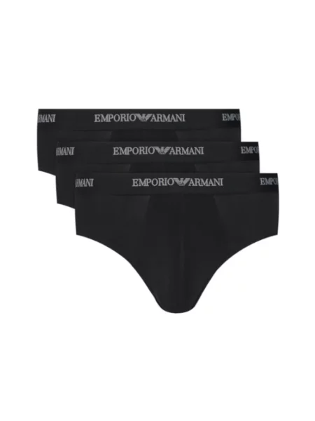 Dzianinowe majtki Emporio Armani czarne