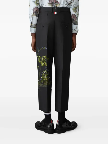 Панталон Thom Browne бродирани на цветя черно