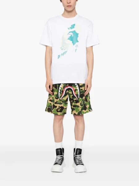 Tricou A Bathing Ape® cu imagine alb