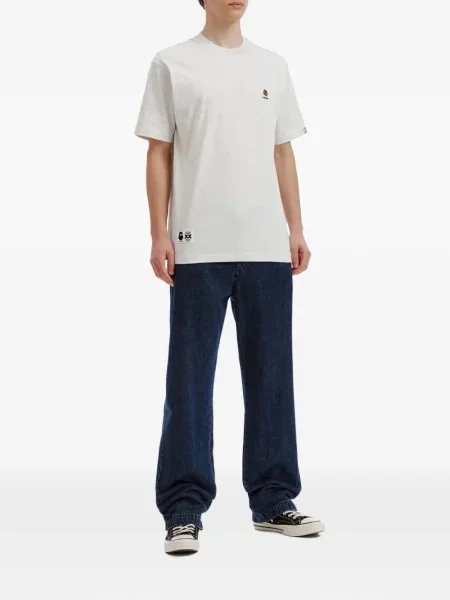 Tricou Fingercroxx cu broderie gri