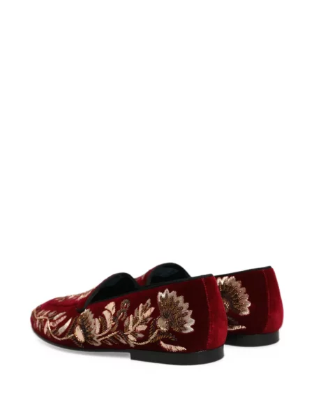 Кадифени лоуфъри Dolce & Gabbana на цветя червено