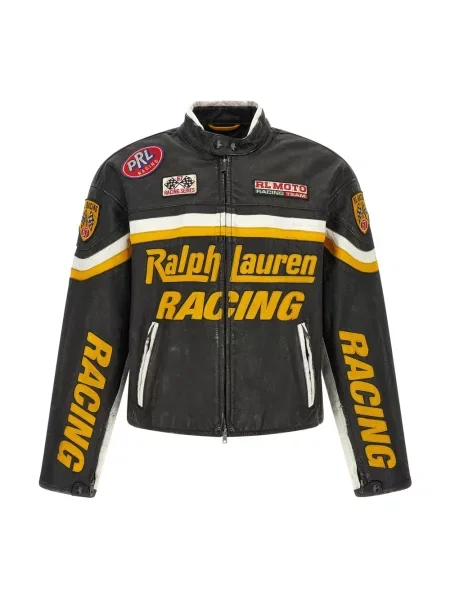 Polo Ralph Lauren krótka kurtka skórzana czarna