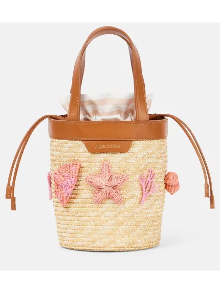 Bucket torba Aquazzura bež