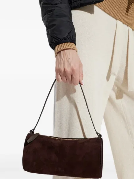 Geantă shopper Neous din piele de căprioară maro
