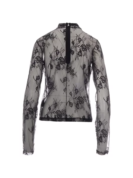 Top Patrizia Pepe din dantelă negru