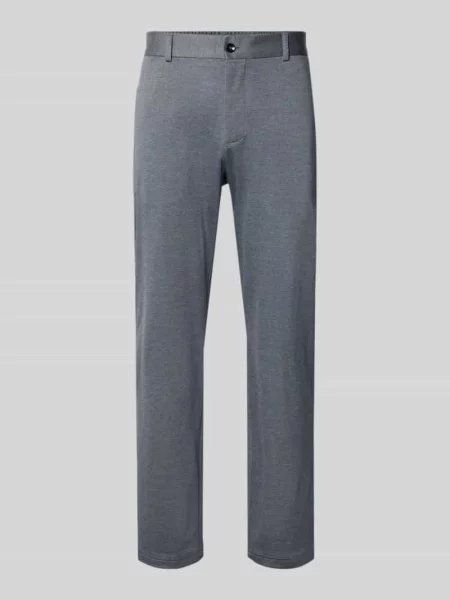 Spodnie garniturowe o kroju slim fit z mieszanka model Strellson niebieskie