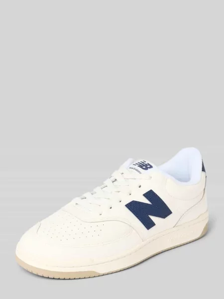 Sneakersy z detalami z logo Model New Balance beżowe