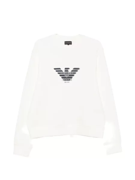 Hanorac Emporio Armani cu imagine alb