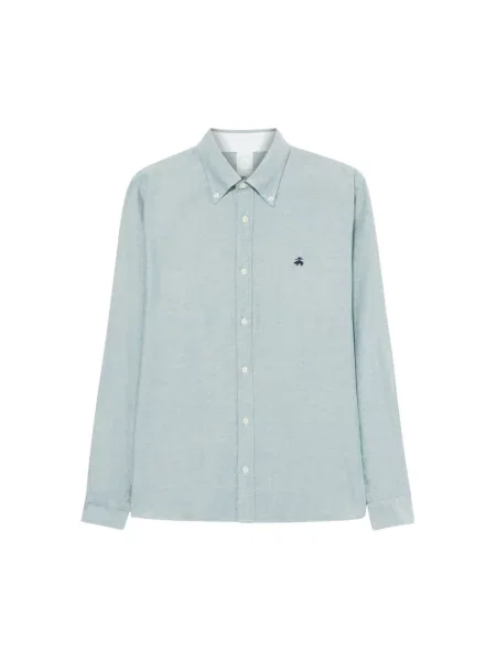 Koszula Brooks Brothers z twillu zielona