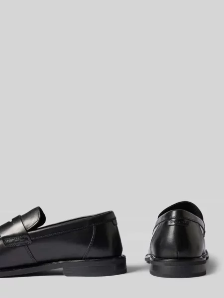 Loafersy z naturalnej skóry model Lozham' Gant czarne