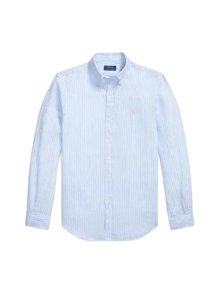 Polo Ralph Lauren koszula lniana niebieska