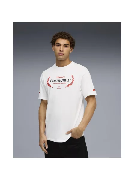 Koszulka Puma F1 Essentials Graphic krótki rękaw czarny czerwony S biały