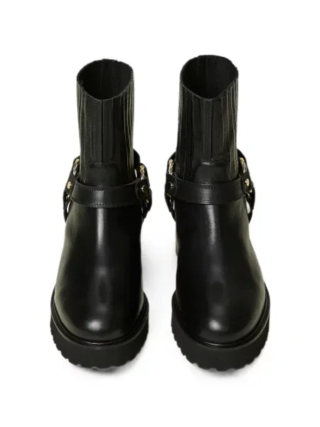 Scurt botine Twinset din piele negru