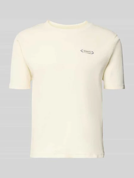T-shirt o kroju slim fit z elastycznej mieszanki bawełny model L’ATELIER' Reternity biała
