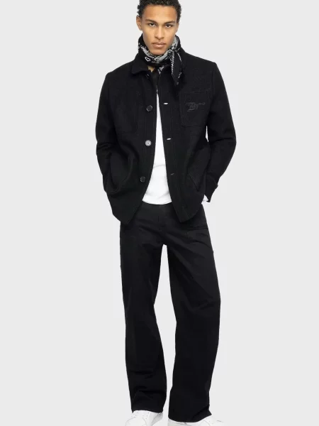 Шерстяная рубашка Zadig&voltaire черная