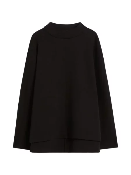 Top S Max Mara z wysokim kołnierzem czarny