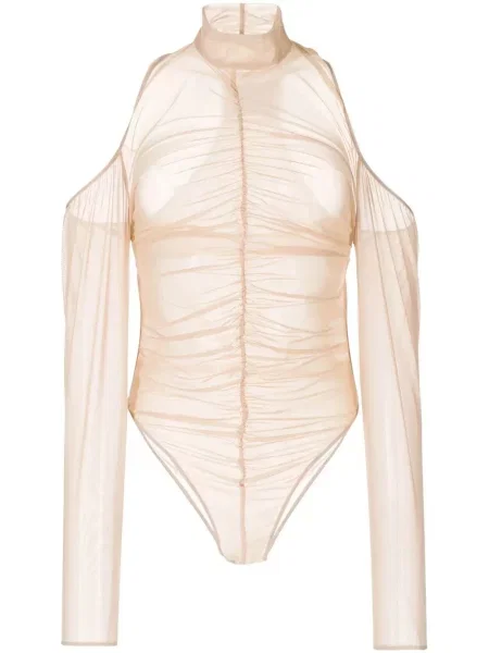 Bluzka Boyarovskaya z siateczką brązowa