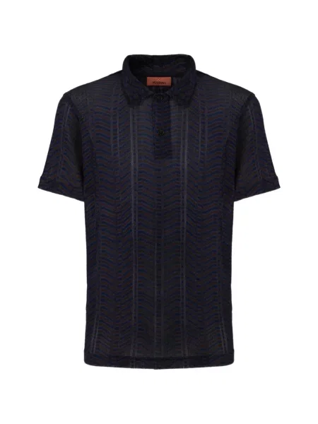 Tricou polo Missoni albastru