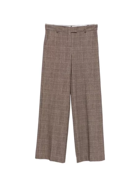 Pantaloni Circolo 1901 în carouri maro