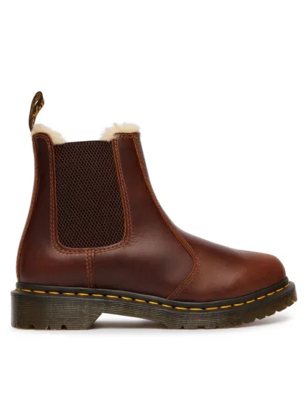 Dr. Martens Bokacsizma Leonore Faux Fur Lined barna