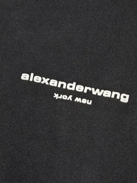 Тениска Alexander Wang с принт черно