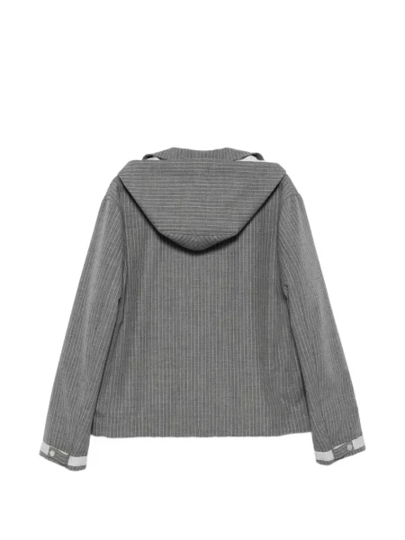 Geacă Thom Browne cu glugă gri
